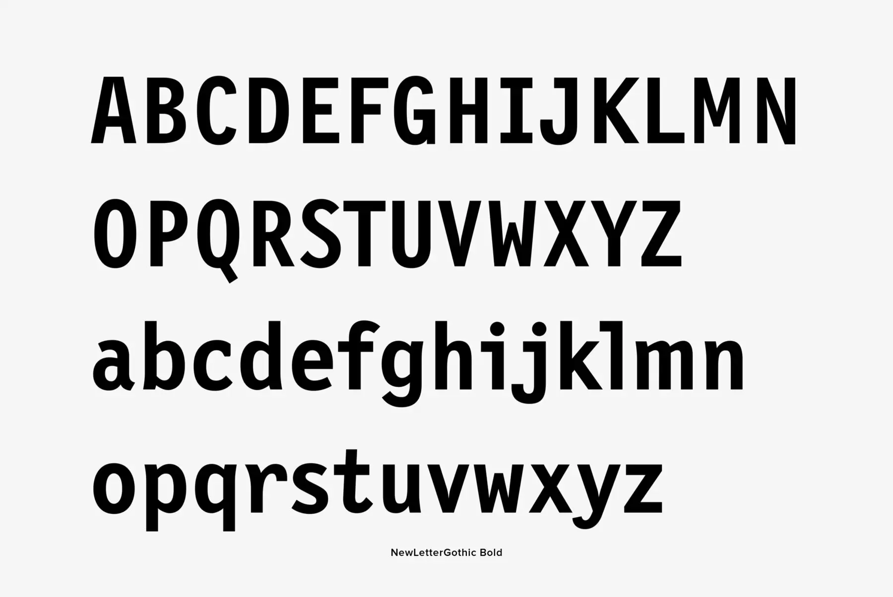 New Letter Gothic Font - YouWorkForThem