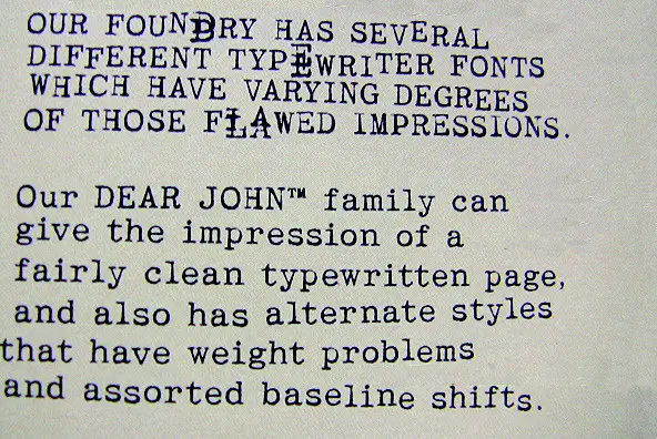 Dear John Font - Fontpath