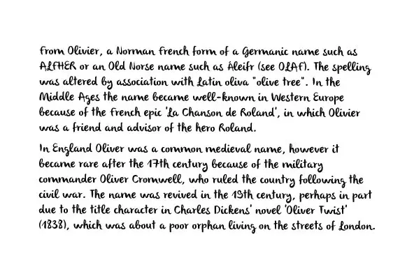 Oliver In Nice Writing Olivier Font - Fontpath