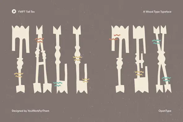 YWFT Tall Tex Font