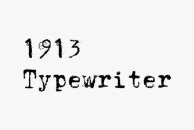 1913 Typewriter