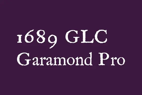 1689 GLC Garamond Pro Font