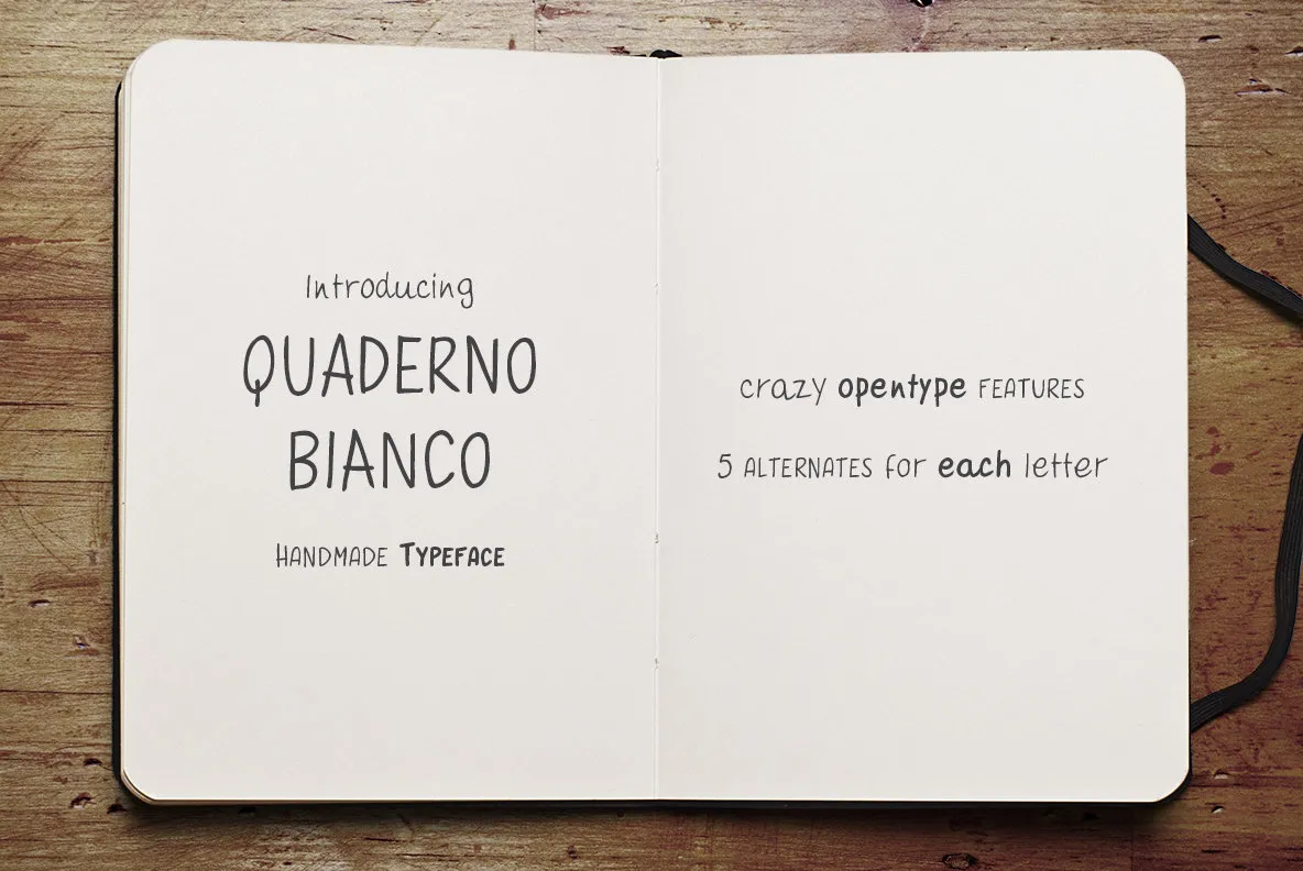Quaderno Bianco Font - YouWorkForThem