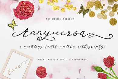 Anniversa   Wedding Font