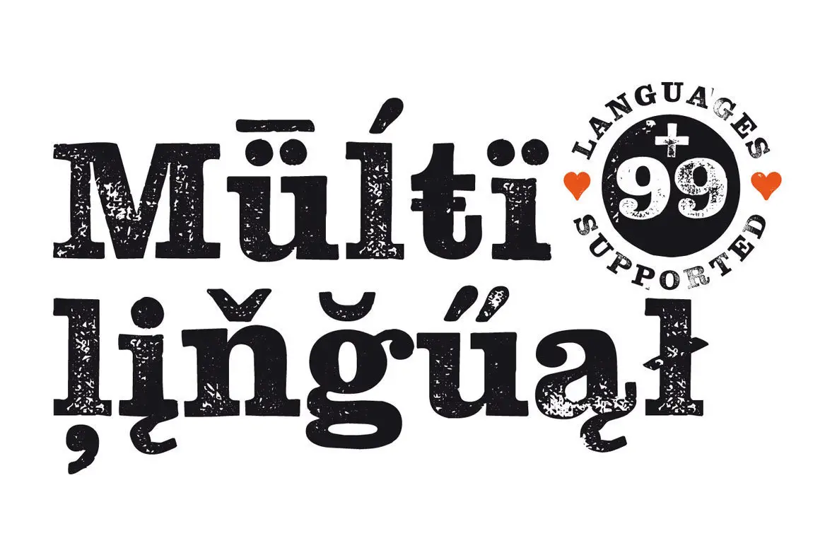 Hand Stamp Slab Serif Rough Font - YouWorkForThem