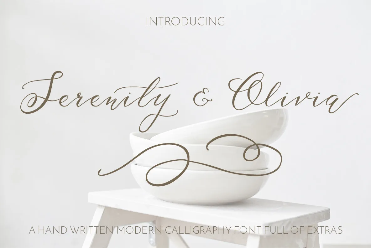 Serenity & Olivia Script Font