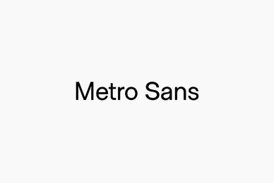 Metro Sans