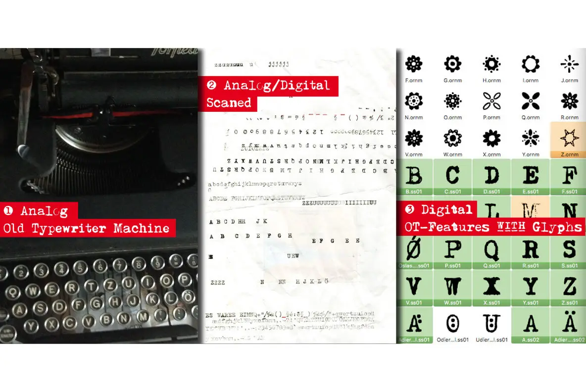 Typewriter 1950 Tech Mono Font YouWorkForThem