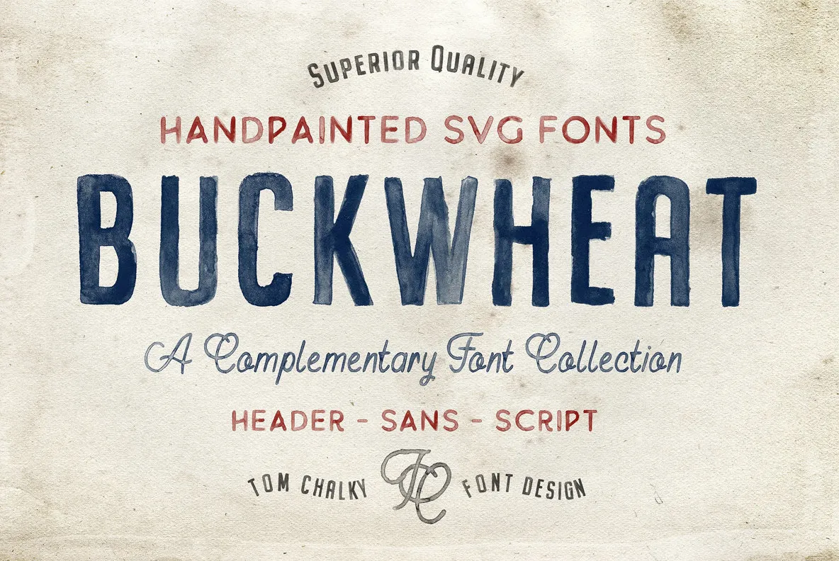 Buckwheat Opentype SVG Font Family