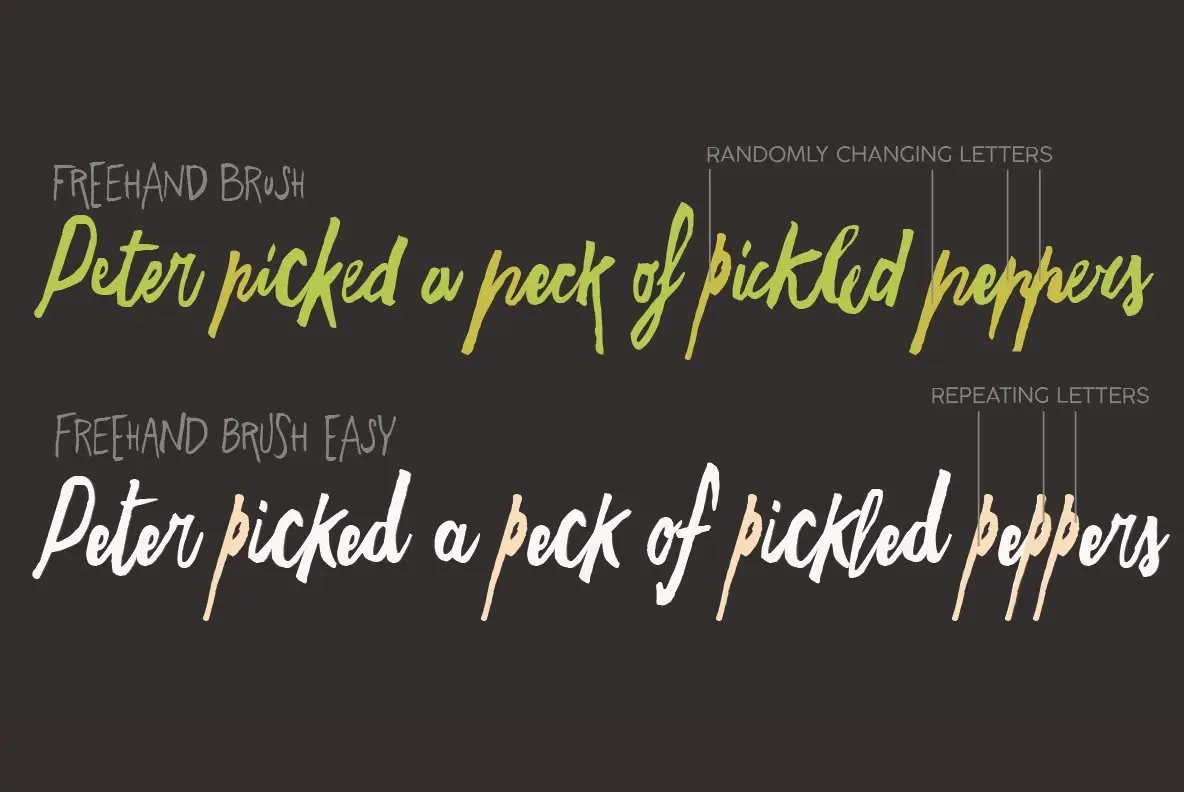 Freehand Brush Font YouWorkForThem