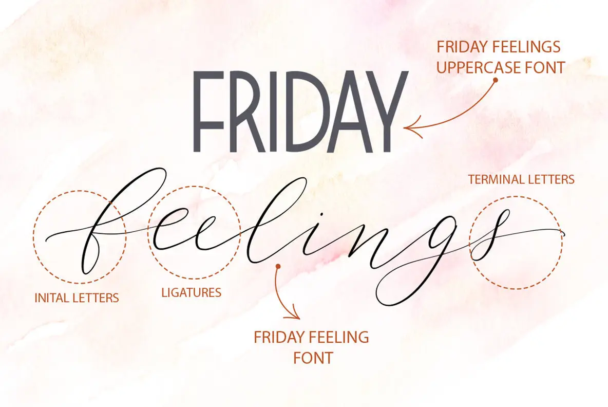 Friday Typing Friday Feelings Font - FontPath