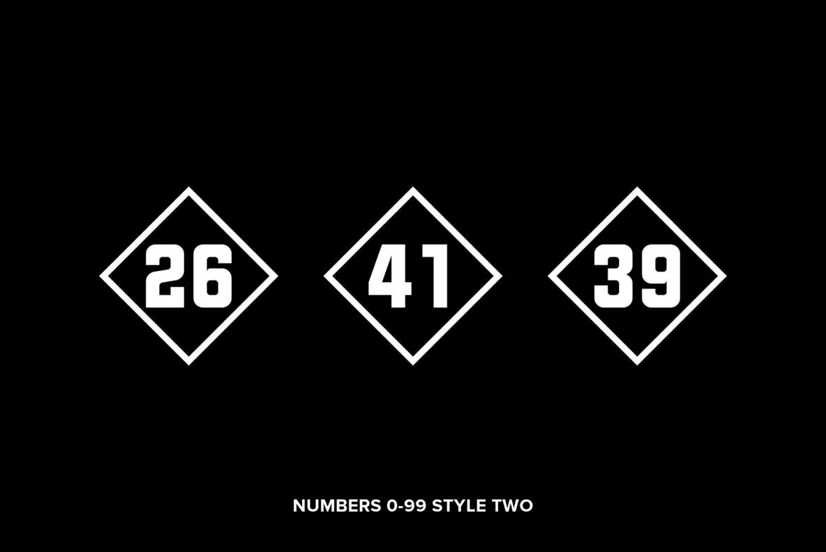 Numbers 0-99 Style Two