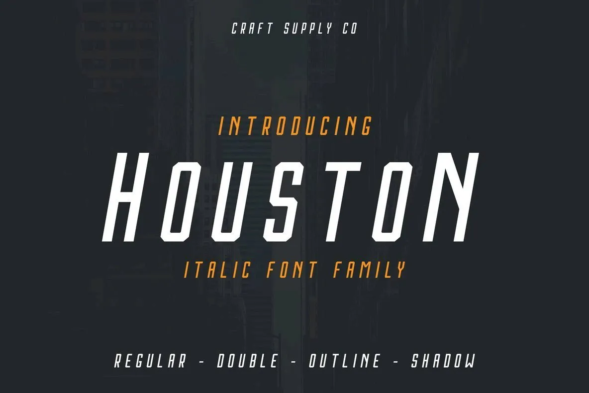 Houston Italic Font Family