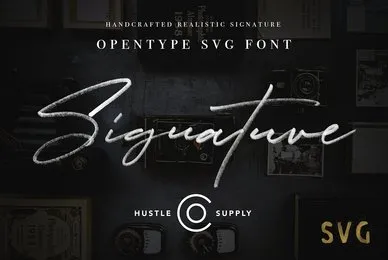 JV Signature SVG Font