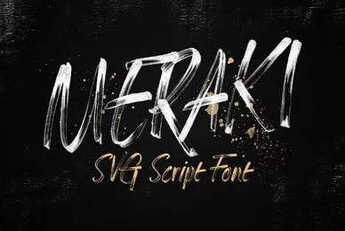 Meraki SVG Script Font