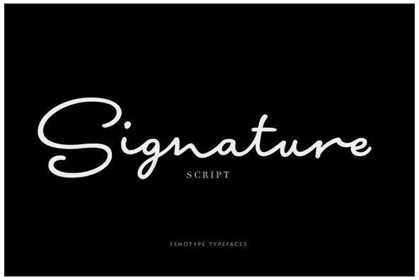 Signature Script Font